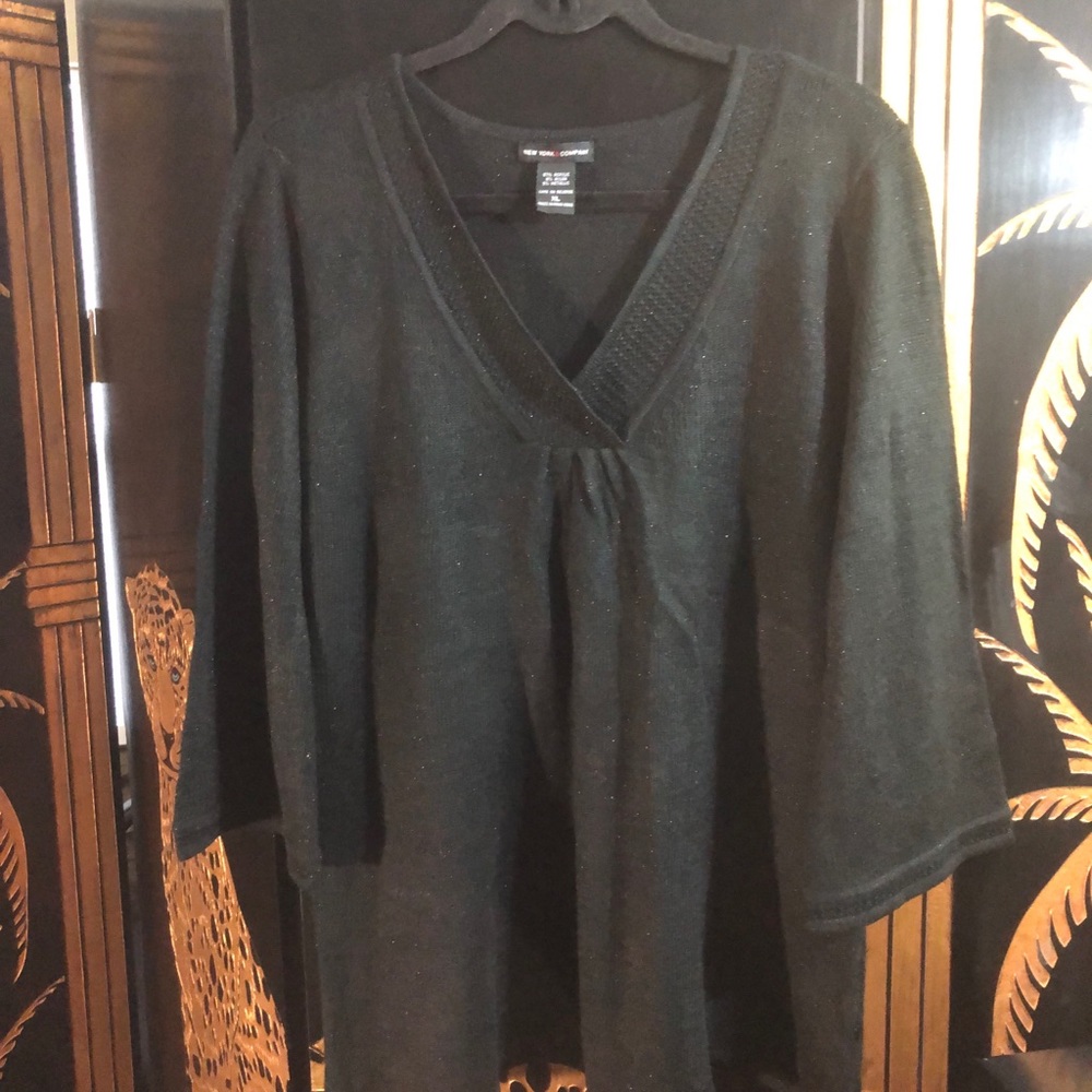 Black Glitter Sweater- Size XL